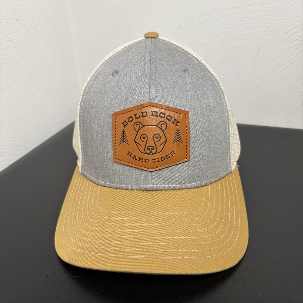 Bold Rock‎ Trucker Hat Cap Mesh Snapback Gray/Tan Casual Unisex Adjustable